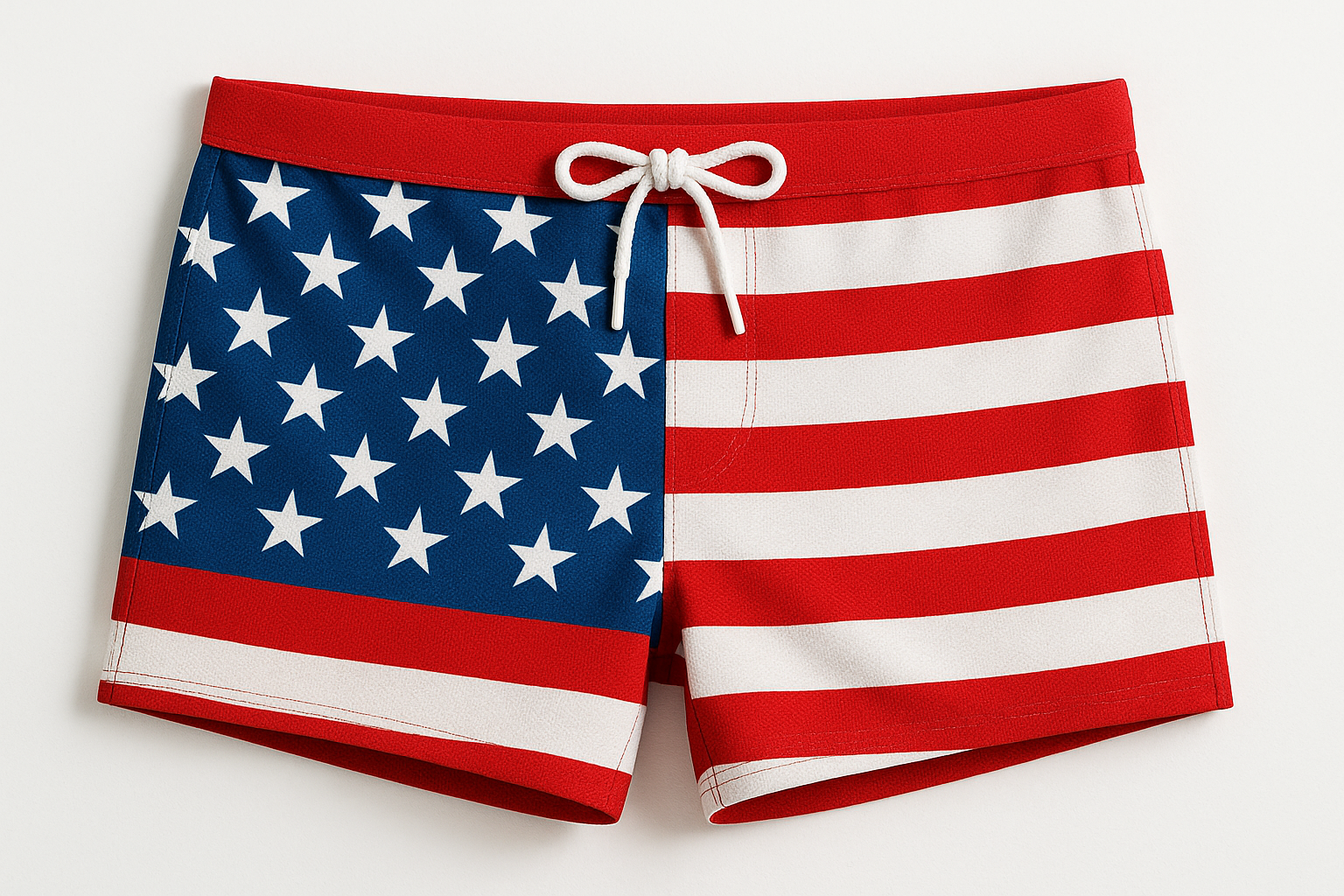 Patriotic USA American Flag Swim Trunks
